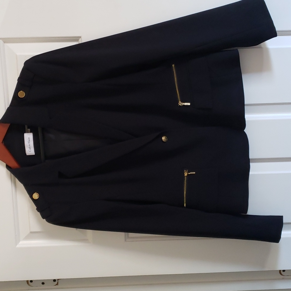Calvin Kline Womans Black Suit Jacket/Blazer